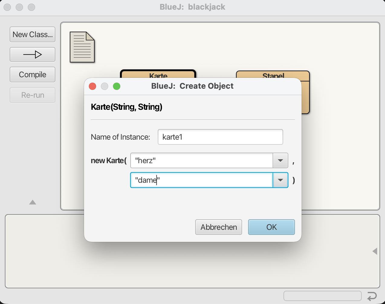 Konstruktor mit Parametern