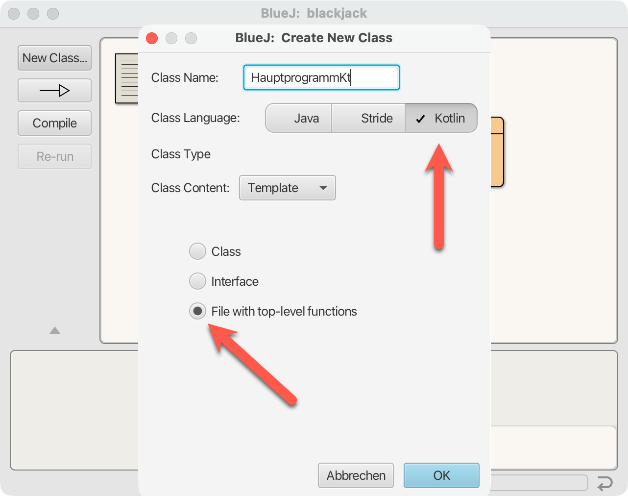 HauptprogrammKt erstellen