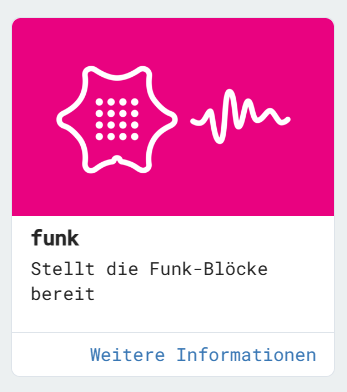 Erweiterung Makecode Funk