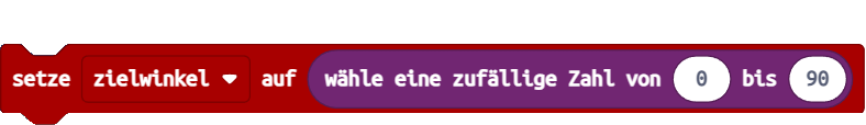 Screenshot Zielwinkel initialisieren mit Zufallszahl