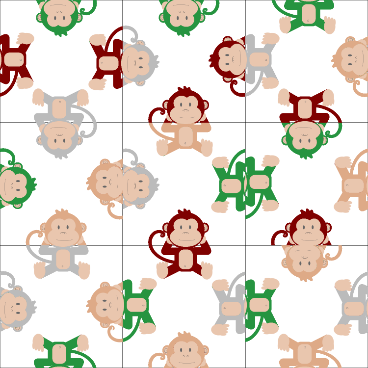 Vorlage für Affenpuzzle