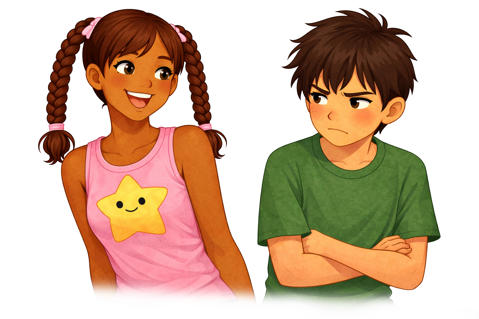 L&auml;chelndes und weinendes Kind